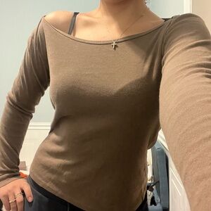 Brown brandy Melville long sleeve